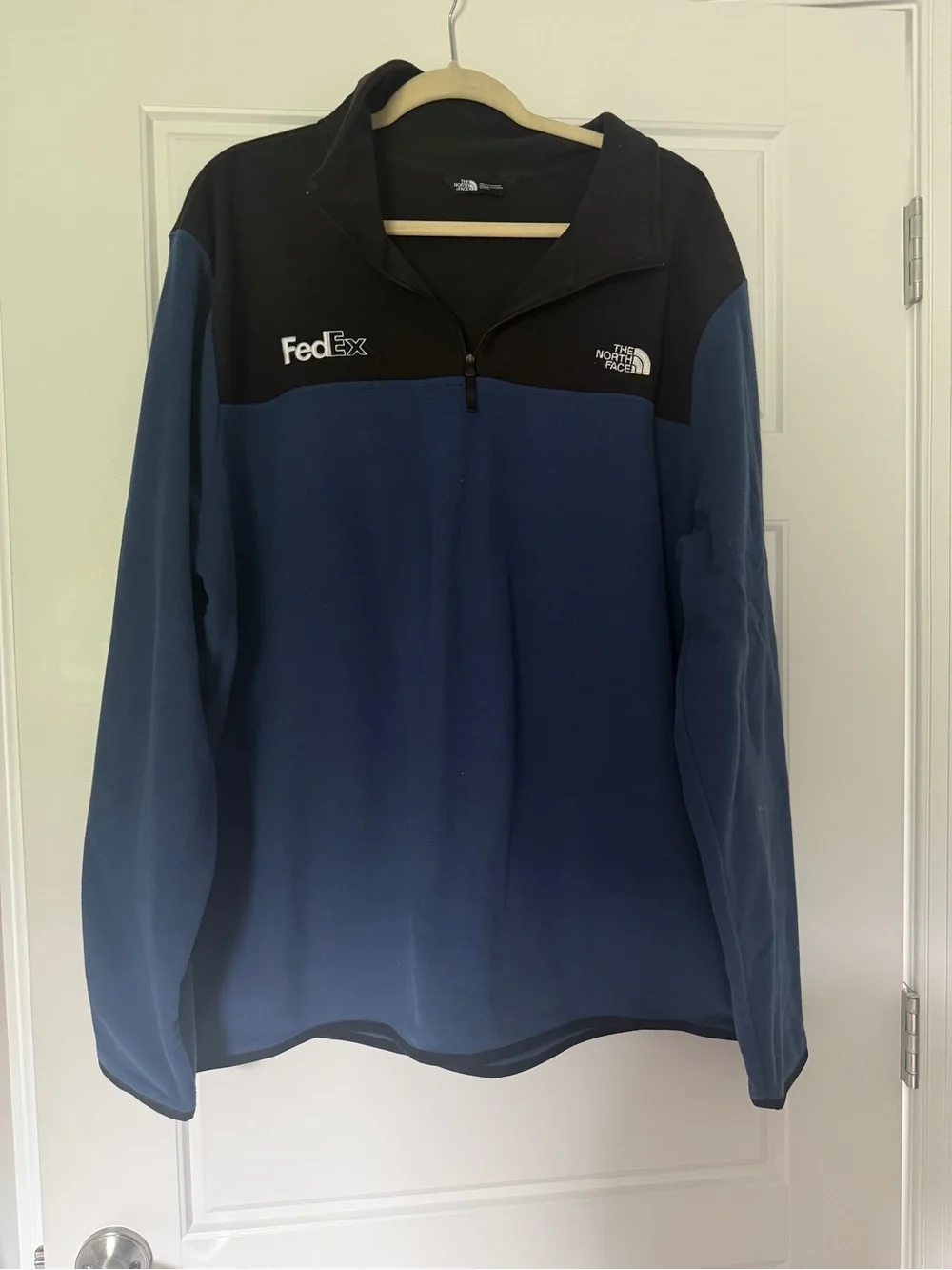 The North Face Black Fleece Pullover with Cream Trim